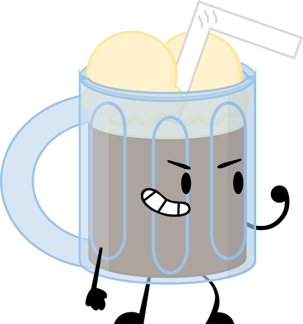 Root Beer Float Pose - Rootbeer Float Cartoon (979x1046), Png Download