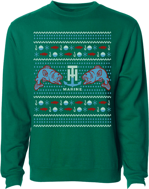 2018 Bass Christmas Sweatshirt - Crew Neck (700x770), Png Download