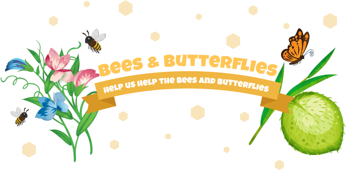 Bees & Butterflies - New World Little Garden Bee (1122x580), Png Download