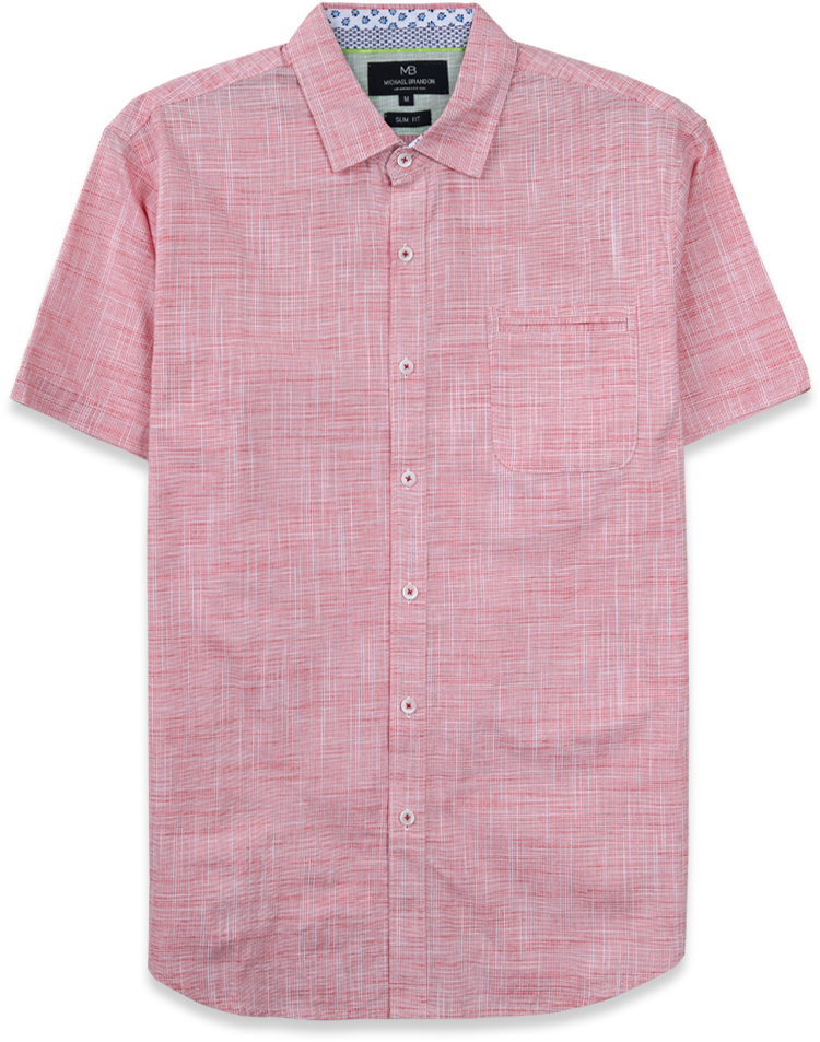 Crosshatch Weave Short Sleeve Shirt - Active Shirt (800x975), Png Download
