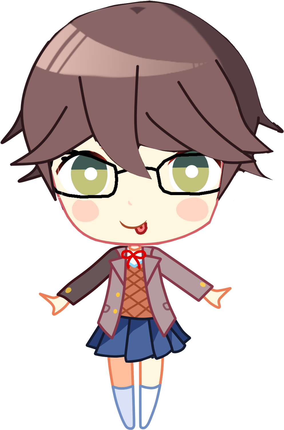 Funiz Meh - Doki Doki Literature Club Png Chibis (1844x1844), Png Download