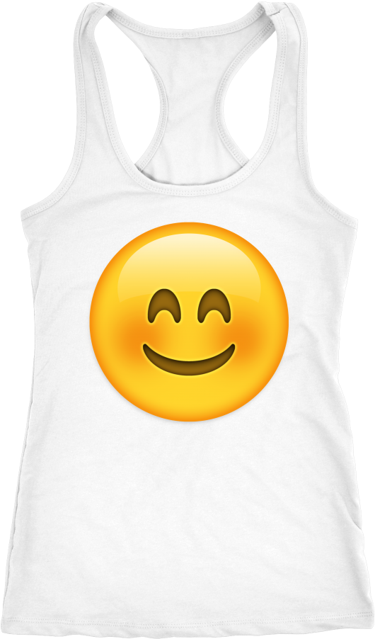 Blush Emoji Tank Top - Smiley (1000x1000), Png Download