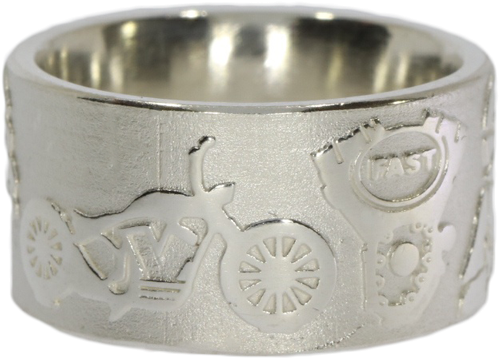 Ring For Bikers 925 Silver - Titanium Ring (800x600), Png Download
