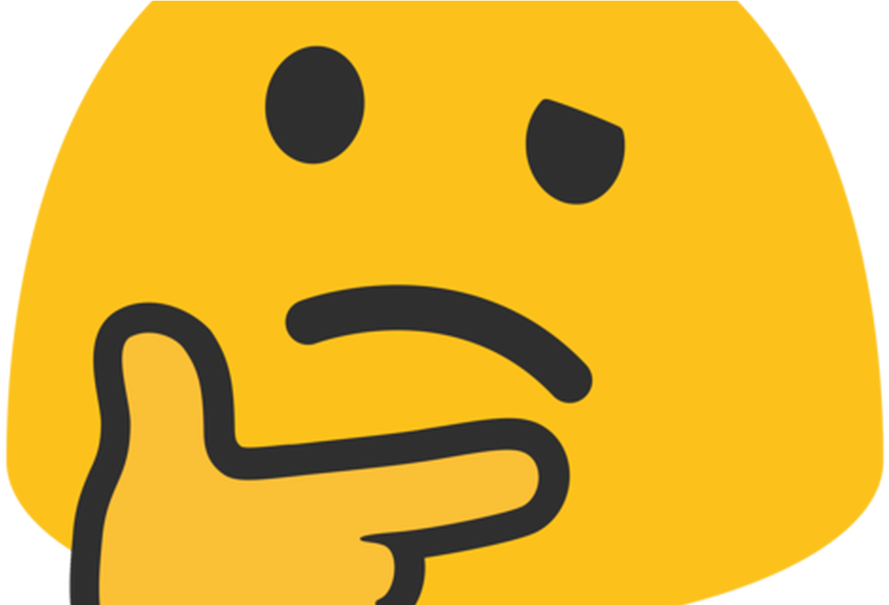 Thinking Face Emoji "thinking Emoji" Copy - Emoji (1368x855), Png Download