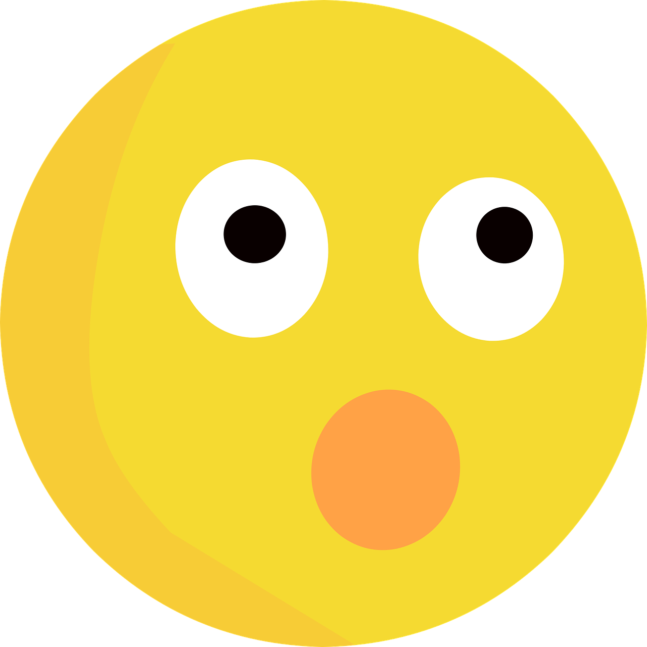 Emoji Face Emotions - Wow Emoji (1280x1280), Png Download
