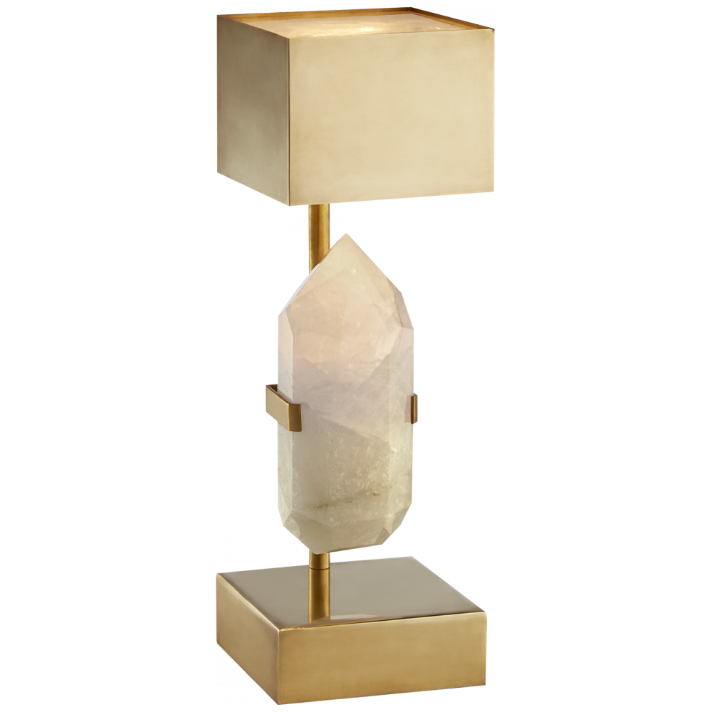 Halcyon Desk Lamp In Natural Quartz And Brass Wi - Kelly Wearstler Halcyon Desk Lamp (1000x1000), Png Download