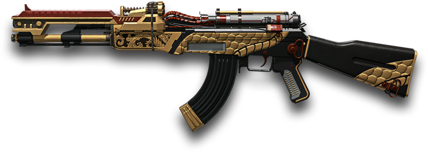 Ak47 Mammon Barrett Sapphire - Assault Rifle (890x450), Png Download