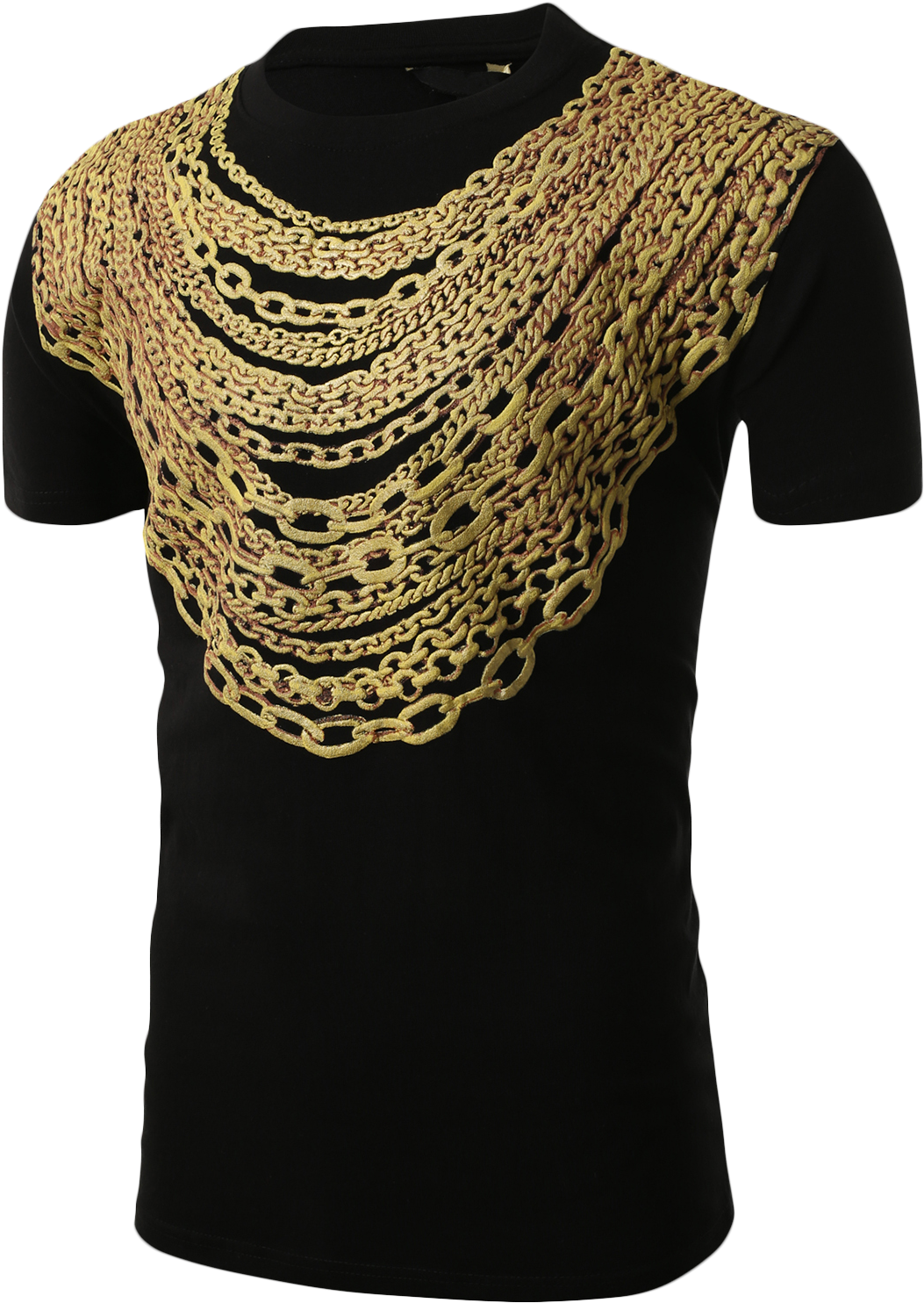 Smithjay Mens Hipster Hip Hop 3d Gold Chain Embossed - Blouse (1154x1501), Png Download