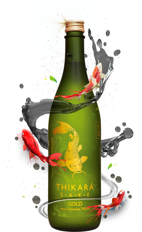 Garrafa 745ml - Sake Thikara Gold (522x835), Png Download
