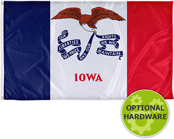 Iowa State Flag - Iowa State Flag Jpg (686x600), Png Download