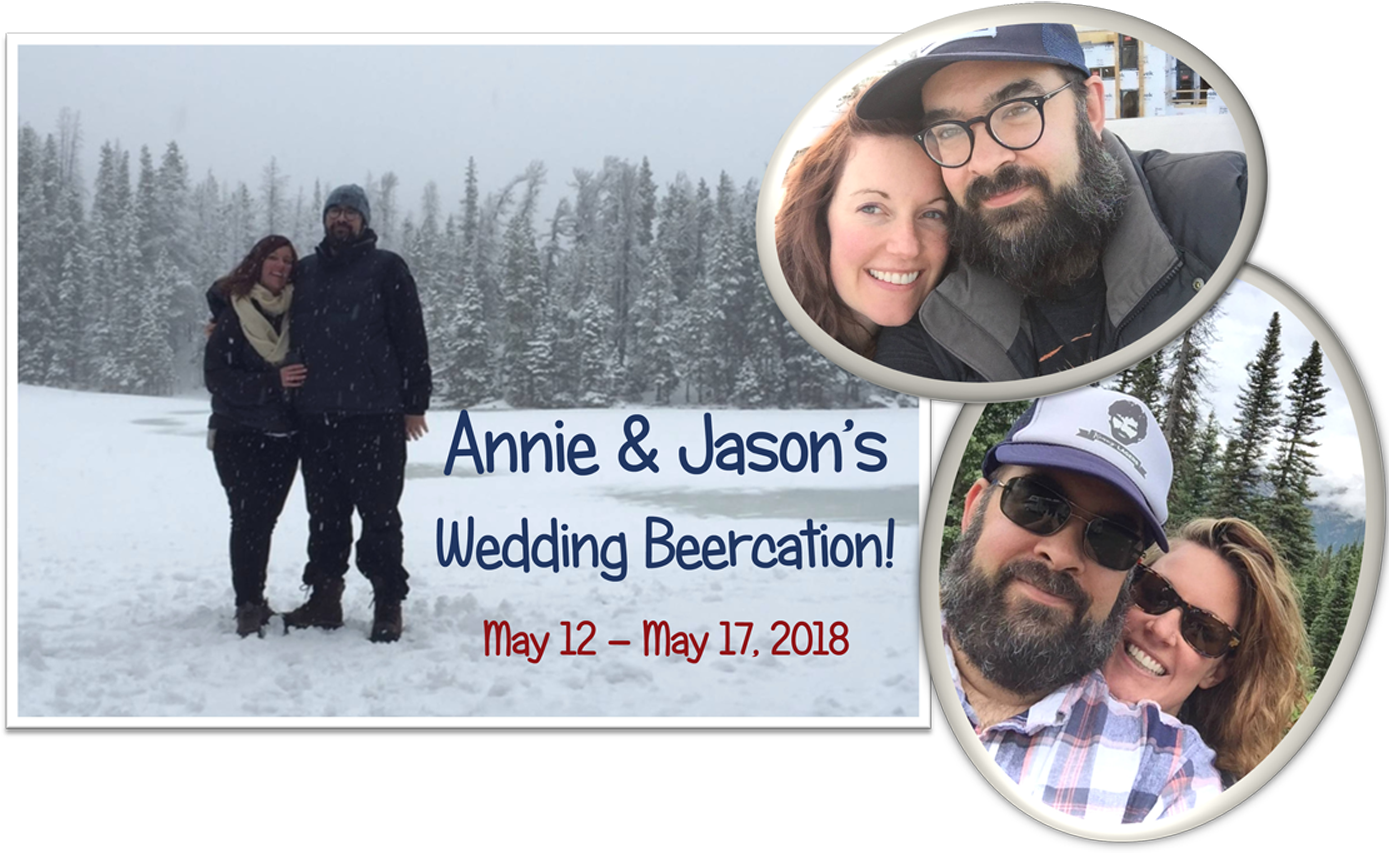 Annie & Jason's Wedding Beercation - Snow (1388x860), Png Download