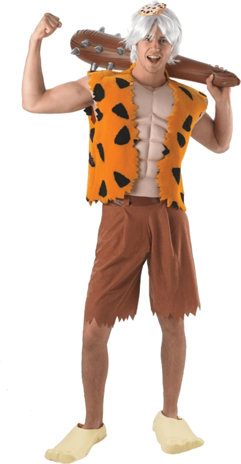 Deluxe Bam-bam Rubble Costume - Bam Bam Costume (600x951), Png Download