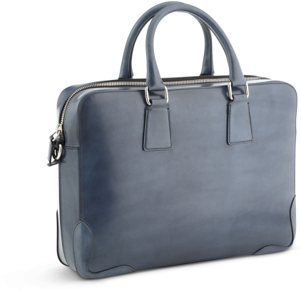 Italian Leather Briefcase With Shoulder Strap-avio - Briefcase (800x500), Png Download