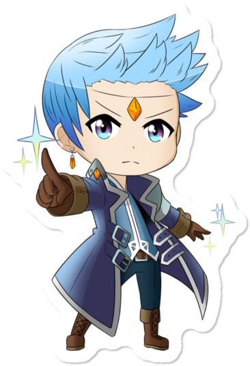 Wolfgang Chibi Sticker - Cartoon (650x650), Png Download