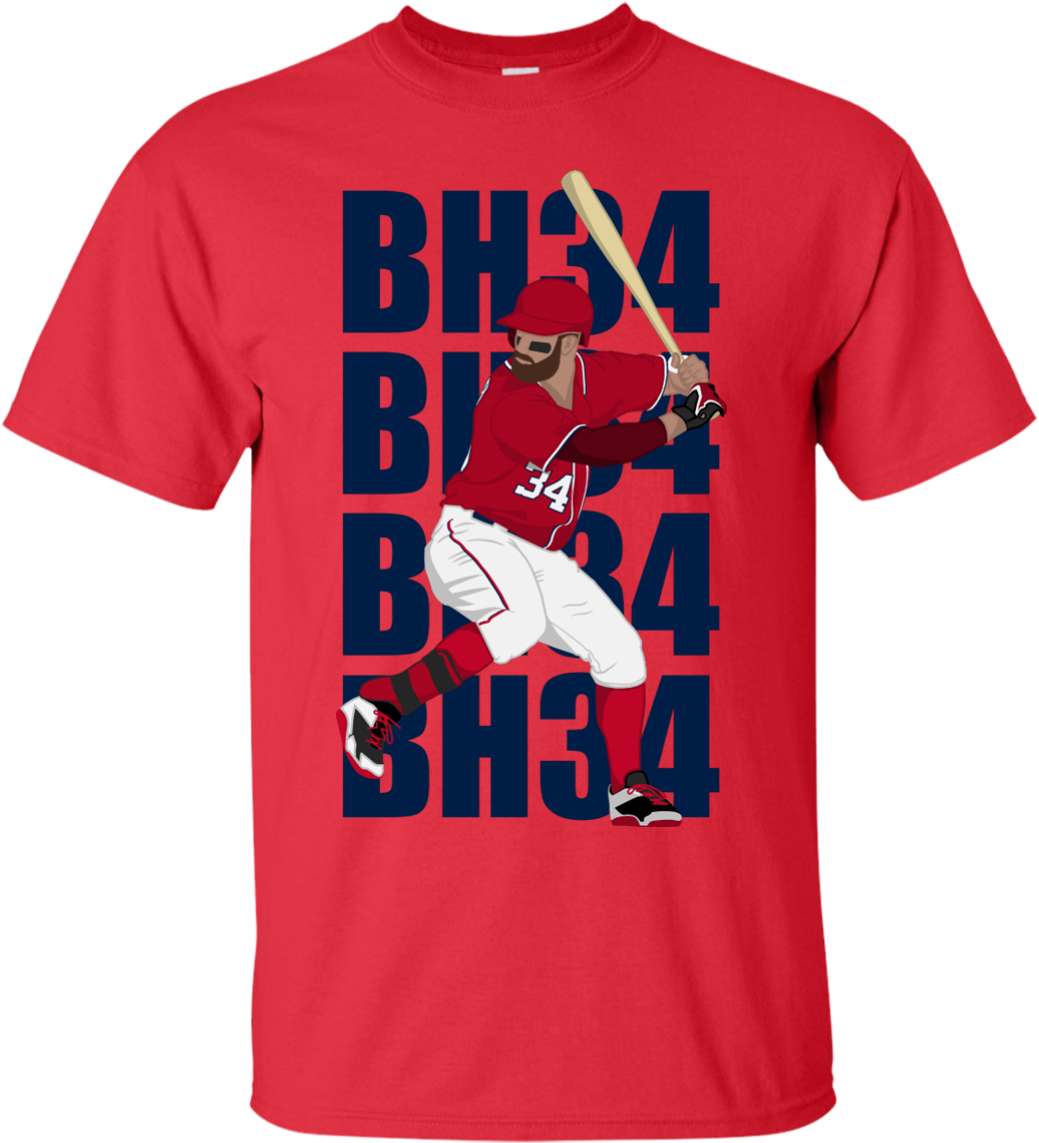 Bryce Harper Bh34 T-shirt Men - Cuba Che Guevara T Shirt (1155x1155), Png Download