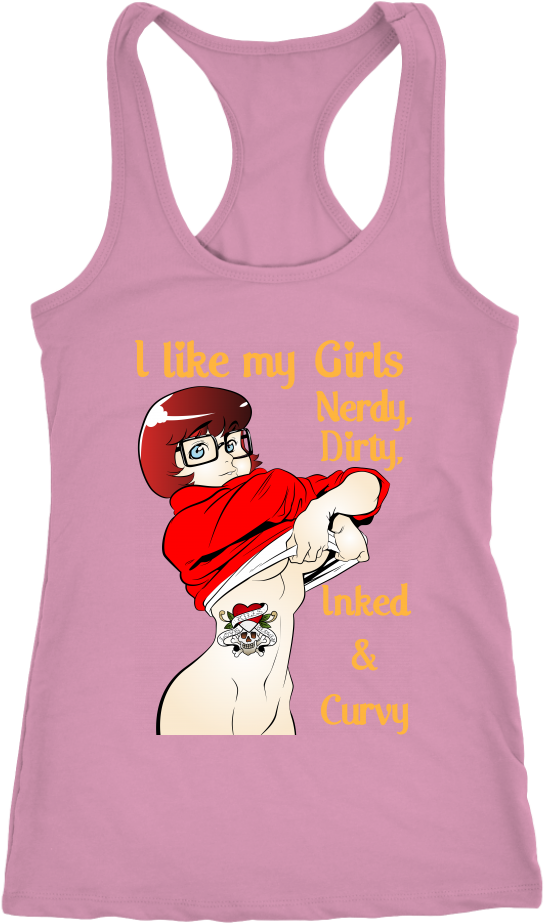 Nerdy Dirty Inked And Curvy Fitness Workout Velma - Shirt (1024x1024), Png Download