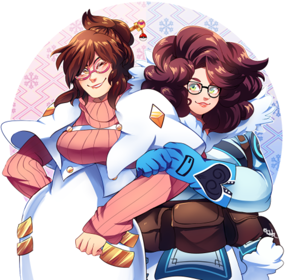 Mei And Wicke Costume Swap - Mei And Wicke (600x588), Png Download