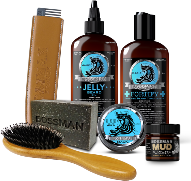 Big Boss Facial Hair Care Package - Beard Oil (630x630), Png Download