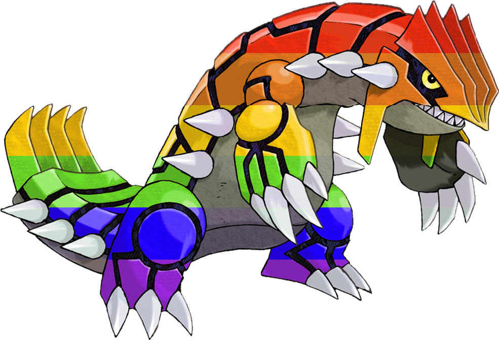 Gay Pride Groudon - Pokemon Groudon (1000x1000), Png Download