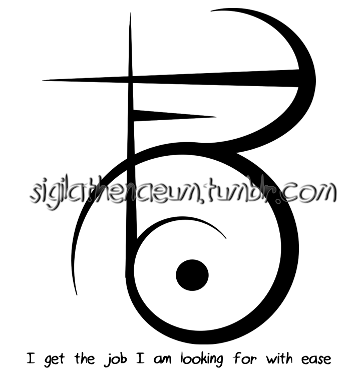“i Get The Job I Am Looking For With Ease” Sigil Requested - Circle (750x750), Png Download