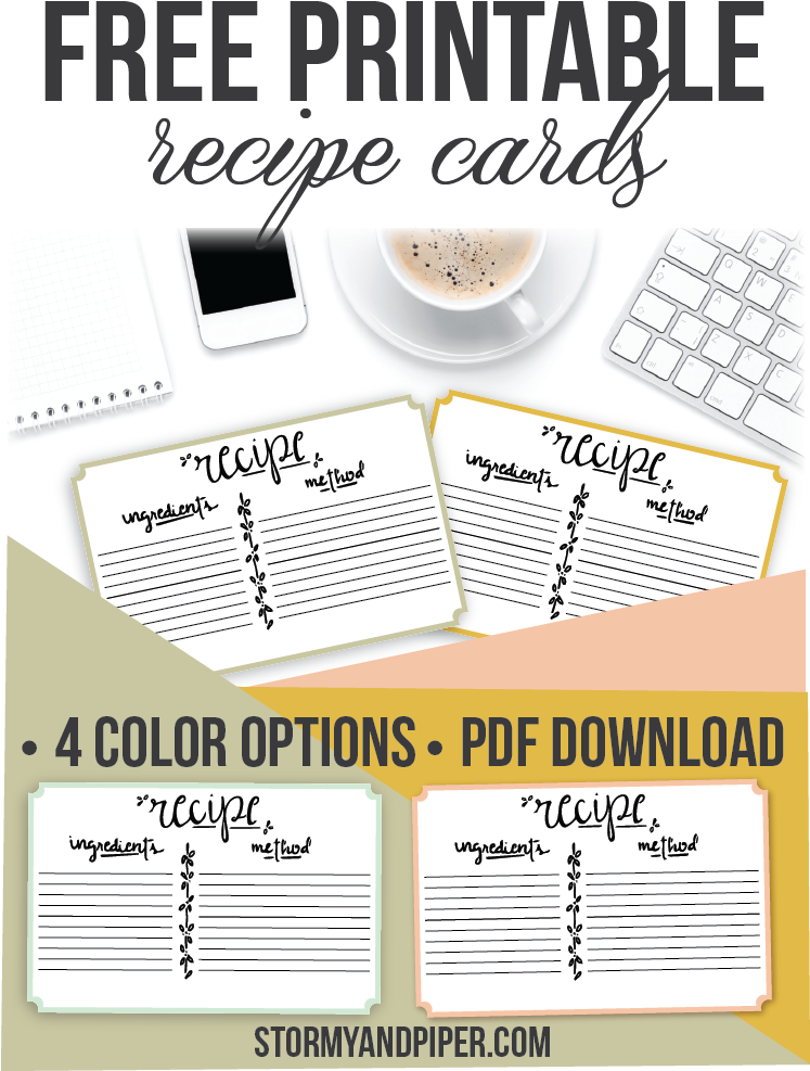 Free Downloadable Recipe Cards - Evan Buday (746x1006), Png Download
