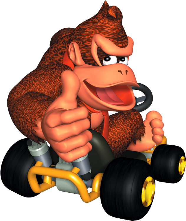 Donkey Kong Through The Years Part - Mario Kart 64 Dk (875x843), Png Download