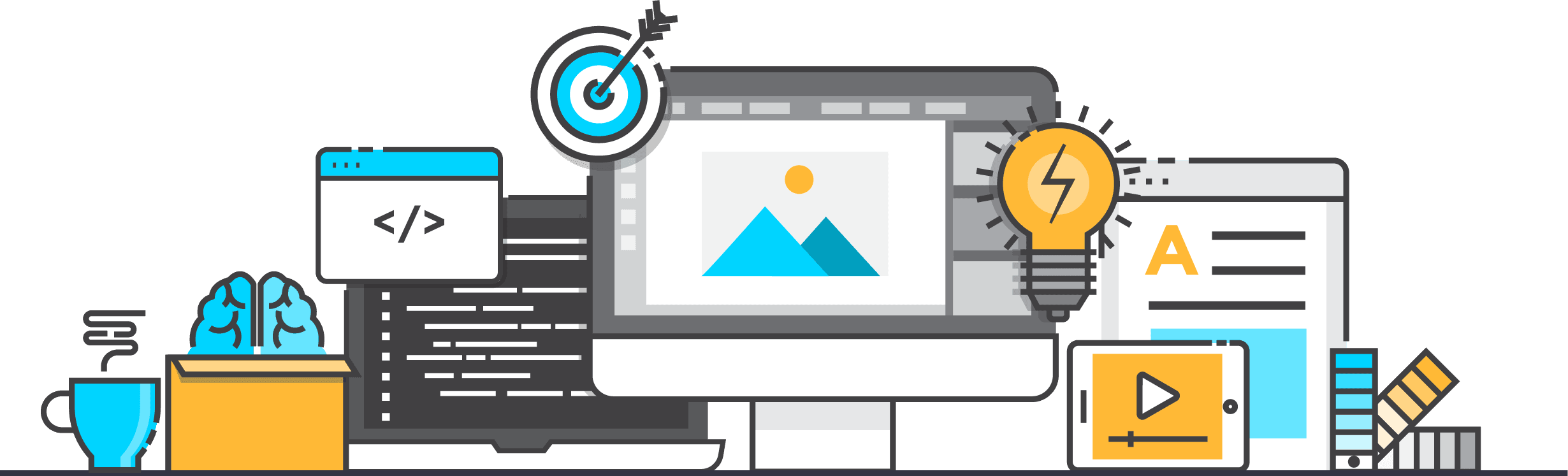 Blueline Branding - Graphic Design (2460x747), Png Download