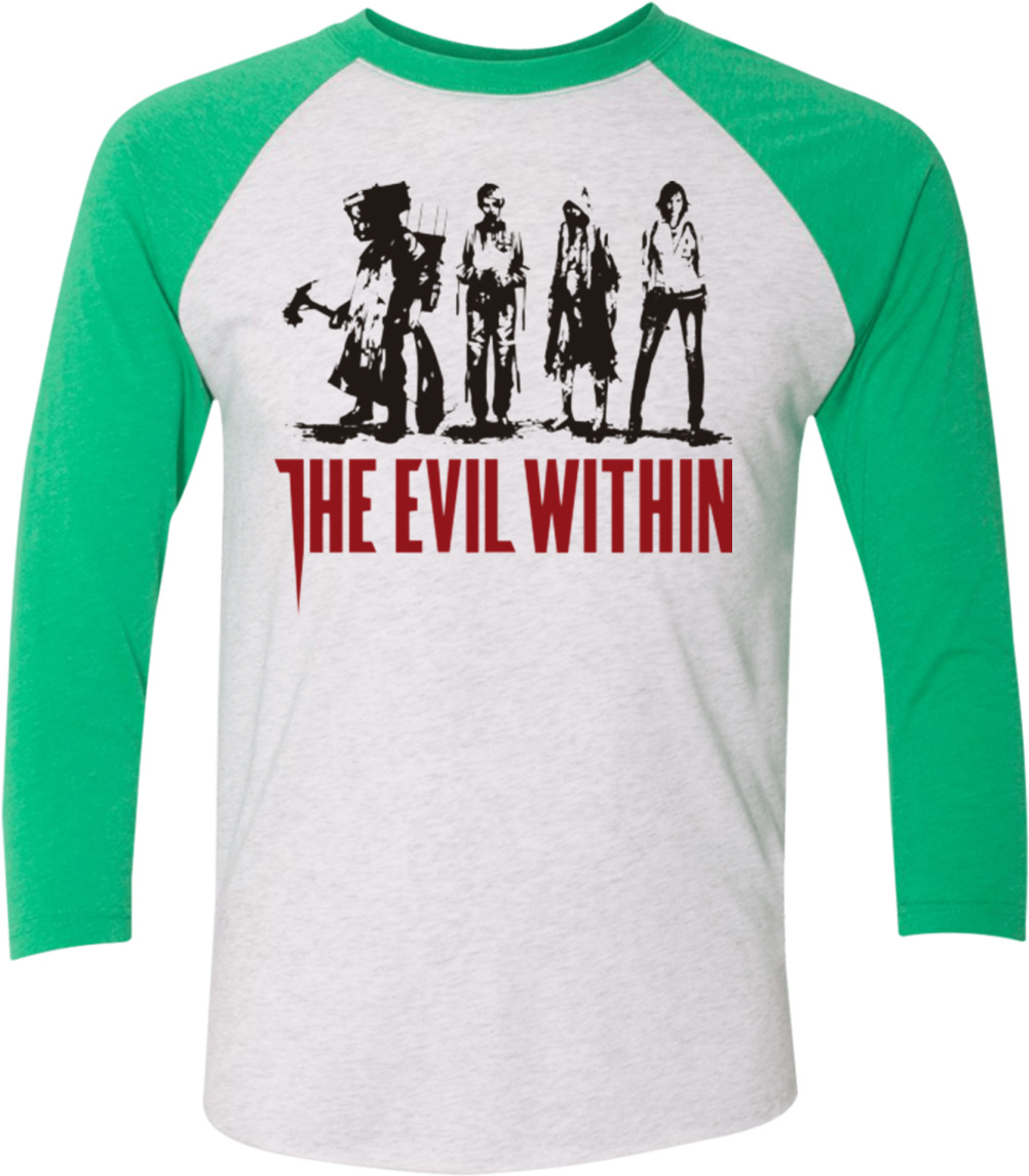 The Evil Within Men's Triblend 3/4 Sleeve - Evil Within Phone Case (1155x1155), Png Download