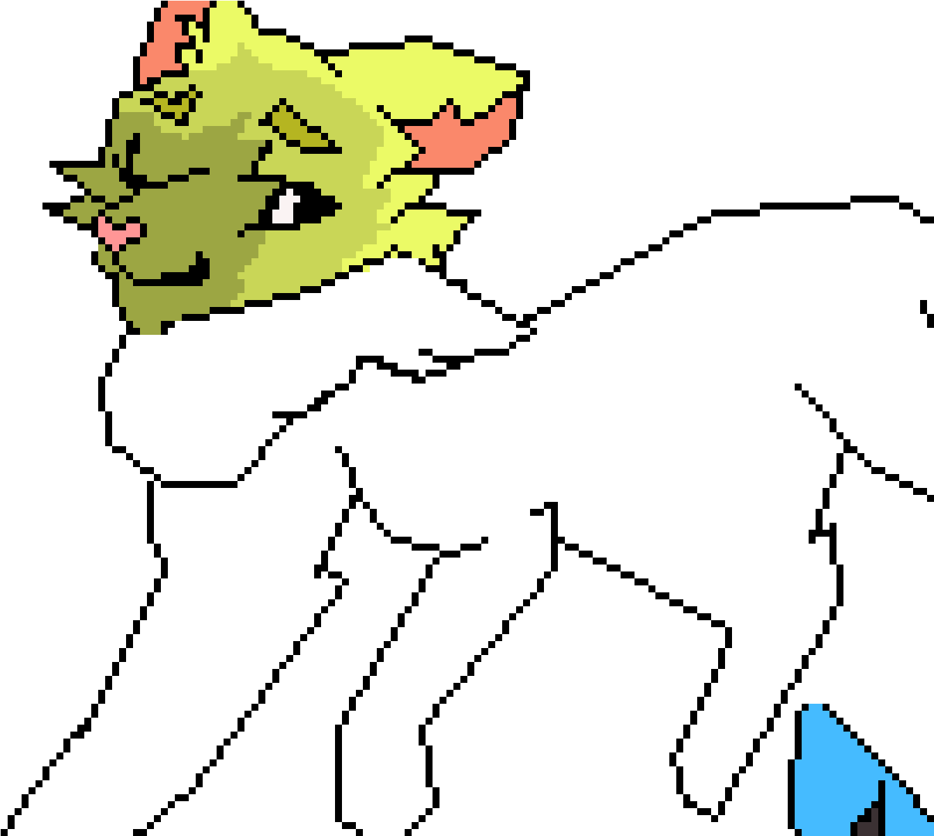 Ninetails Unfinished Art - Domestic Short-haired Cat (1360x1200), Png Download