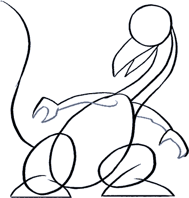 Drawn Wings Dragon - Dragon Drawing Cartoon (678x600), Png Download