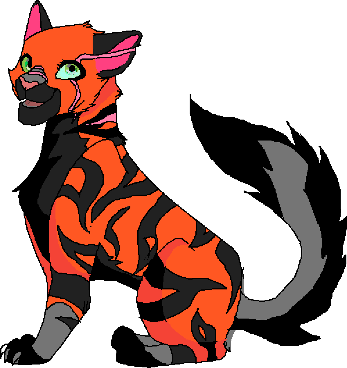 Tiger Stripe - Cartoon (1400x1400), Png Download