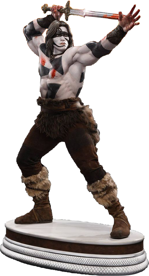 Pop Culture Shock Conan The Barbarian War Paint Statue - Figurine (480x885), Png Download