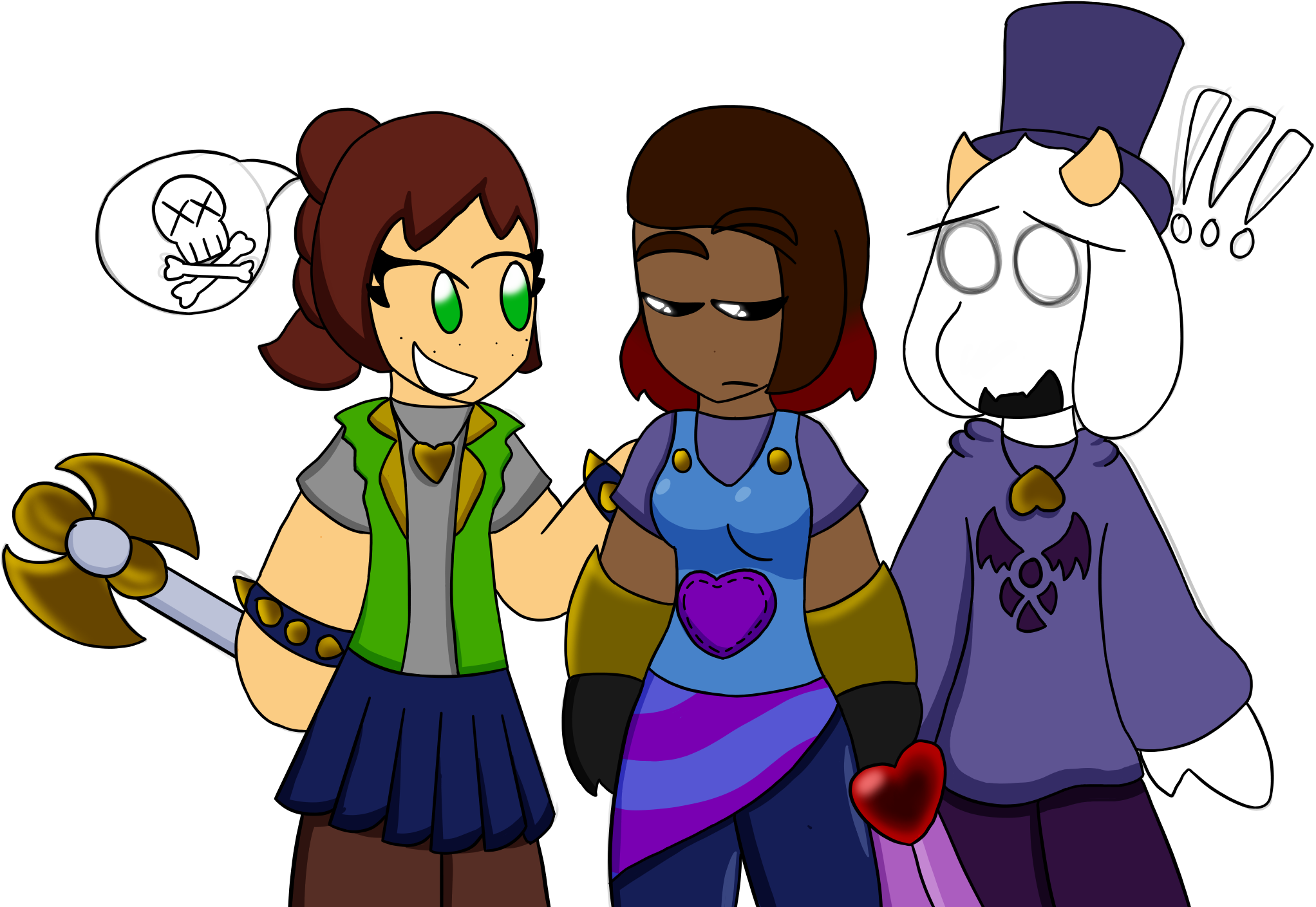 Creationan Au Idea In Which The Dreemurr Kids Are The - Cartoon (2560x1440), Png Download