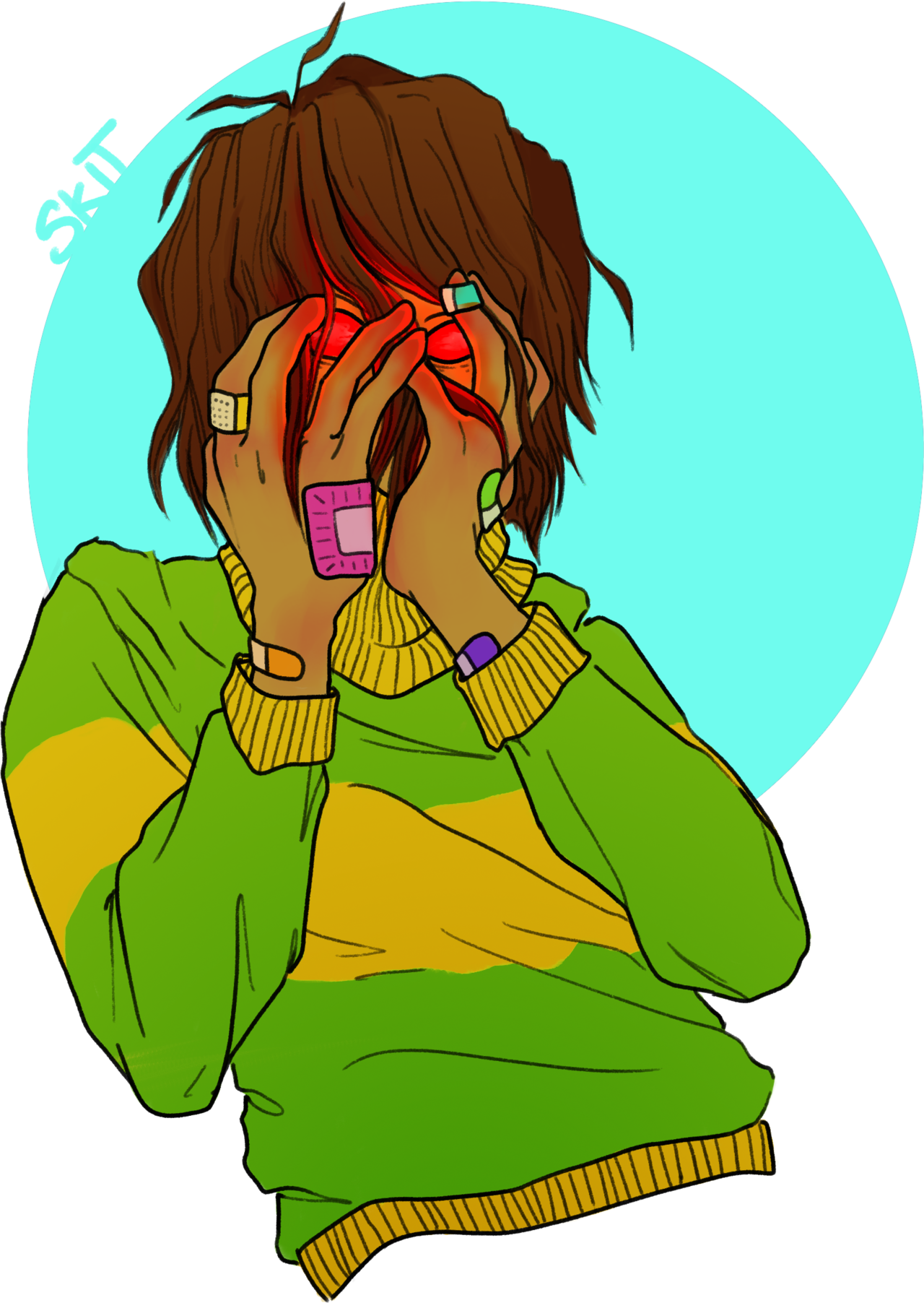 Giving My 12 Y/o Self The Edgy Undertale/deltarune - Cartoon (1280x1804), Png Download