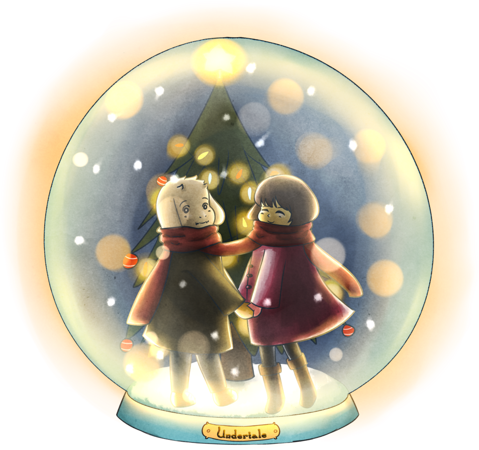 1024 X 1066 4 - Frisk And Asriel Christmas (1024x1066), Png Download