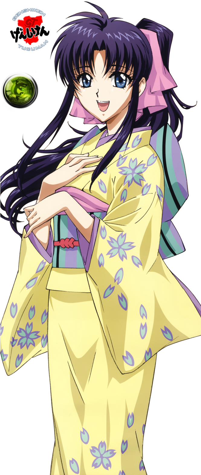 Kamiya Kaoru Ala Rurouni Kenshin / Samurai X - Kenshin Himura (664x1600), Png Download