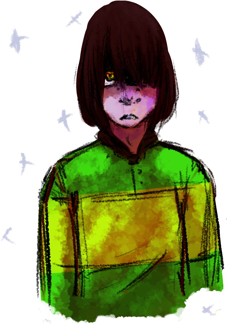 Kris Has An Older Brother Named Asriel That Moved Away - Child Art (872x1216), Png Download