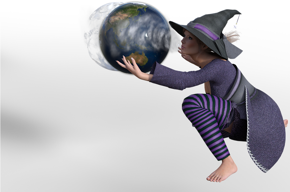 Globe, Atmosphere, World, Magic - Magia Negra Animada (960x720), Png Download