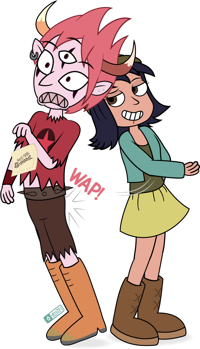 “ Weird Demon Prince Dude Janna Like - Star Vs The Forces Of Evil Janna X Tom (735x1200), Png Download