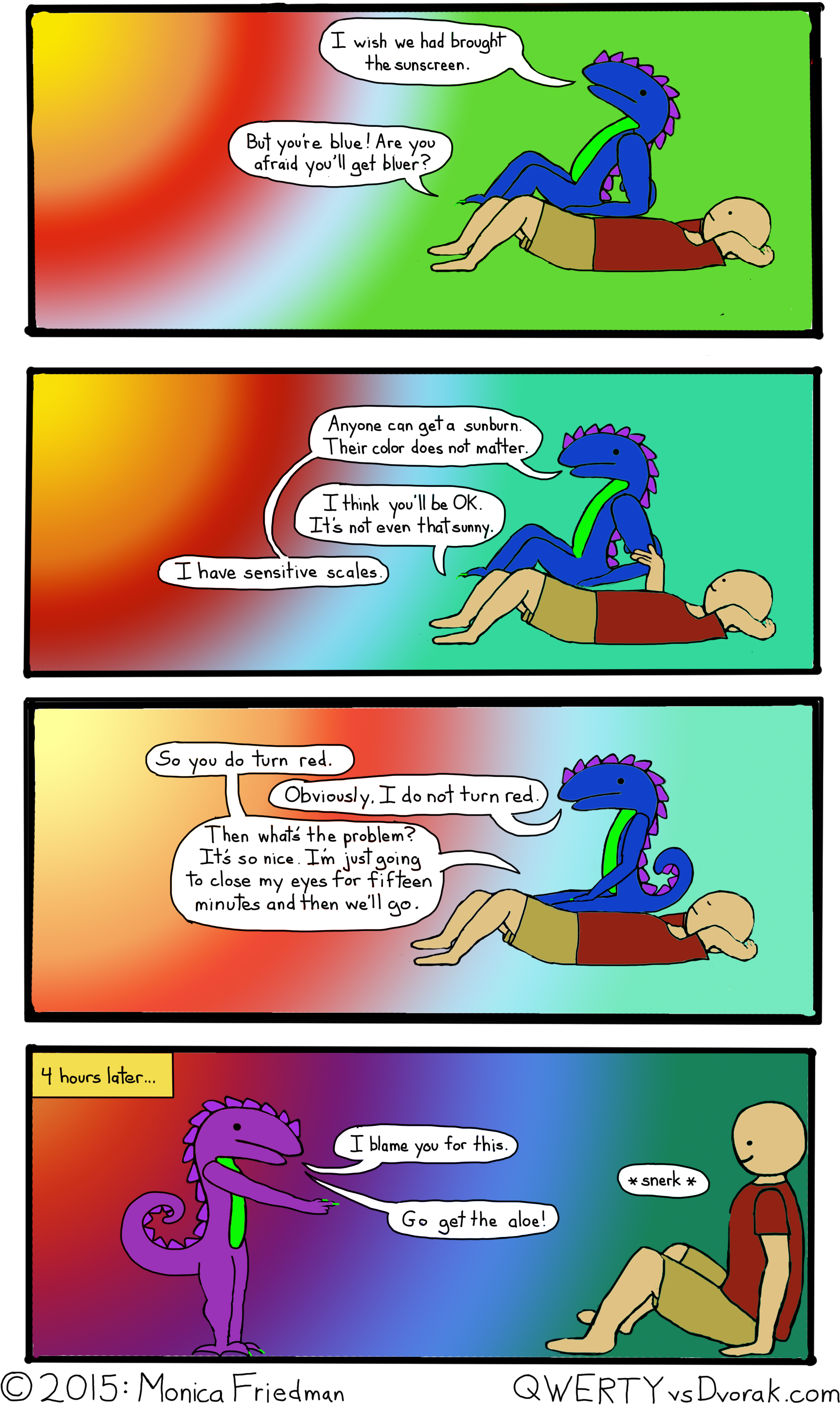 Yellow And Blue Make Green, Red And Yellow Make Orange - Cartoon (2200x3500), Png Download