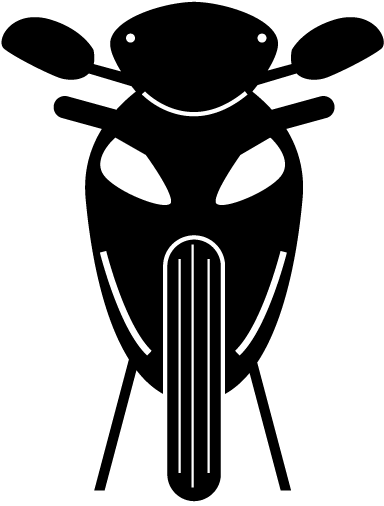 Motorcycle - Front - Vehicle Illustration - Free - Cartoon (640x640), Png Download