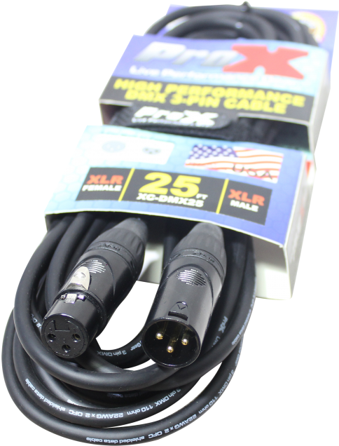 Dmx Xlr3 M To Xlr3 F High Performance Cable - Usb Cable (650x650), Png Download