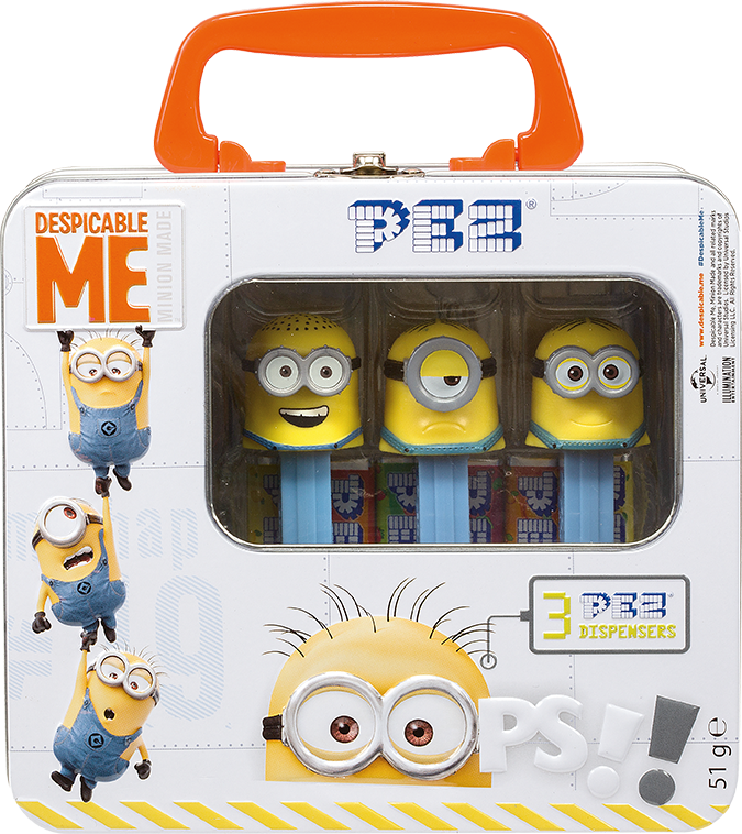 Minions Tin - Minions Pez (675x758), Png Download