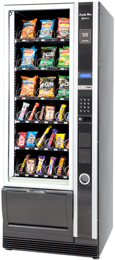 Snack Vending Machines - Slim Vending Machines Uk (535x871), Png Download