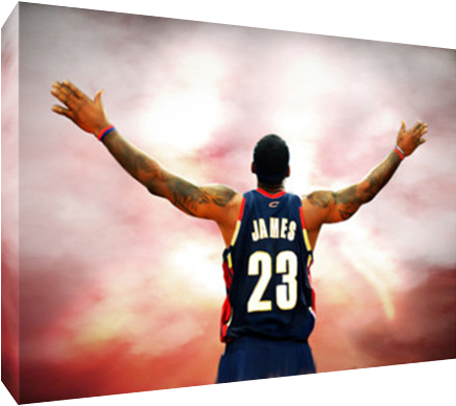 Details About Lebron James Chalk Dust Canvas Poster - Basketball Player (600x600), Png Download