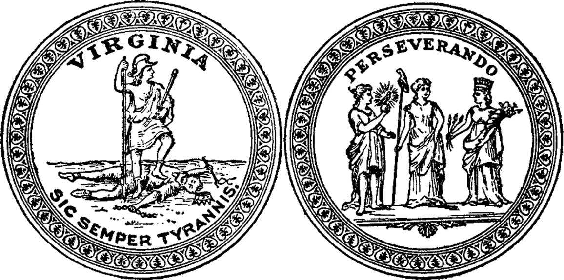 Seal Of Virginia , Obverse And Reverse - State Of Virginia Symbol (1156x575), Png Download