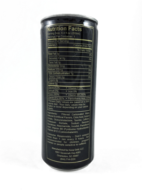 Download Kona Gold Sugar Free Energy Drink Nutrition Facts