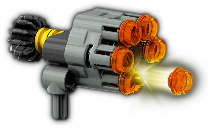 Elemental Fire Blaster - Bionicle Blaster Guns (720x720), Png Download