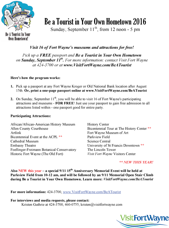 Visit Fort Wayne (554x745), Png Download