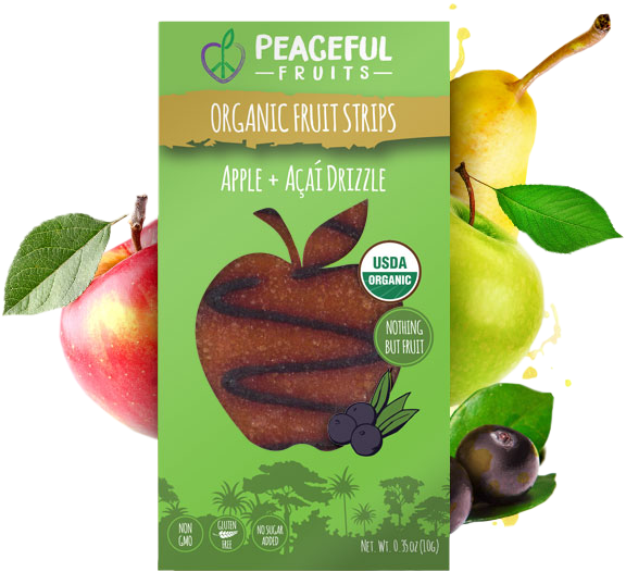 Apple Acai - Peaceful Fruits 100 Fruit Wild Acai Super (703x676), Png Download
